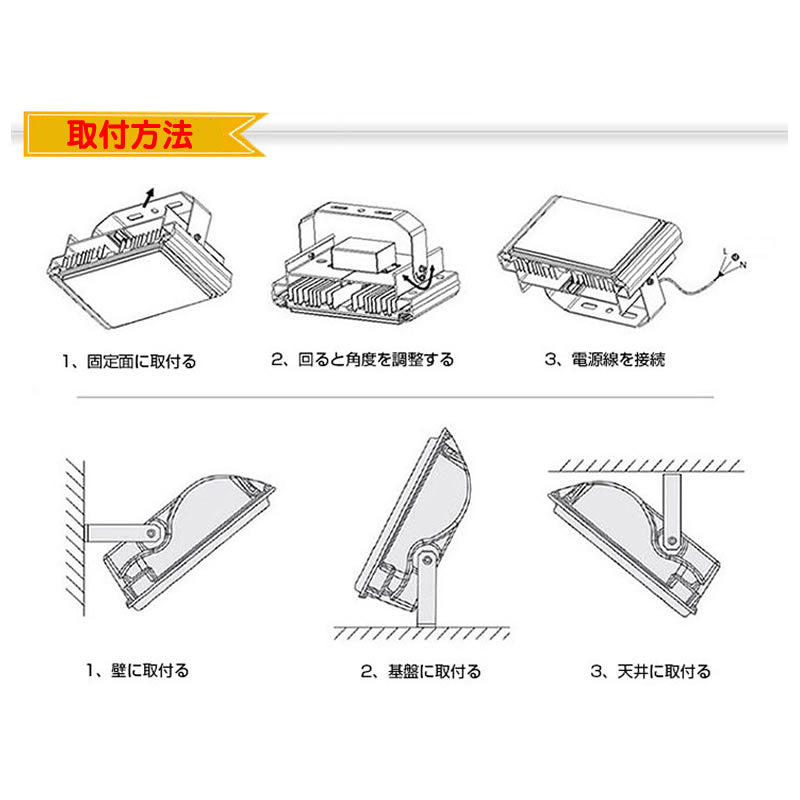 LEDライト LED投光器 200W LED 昼光色 防水 27000LM 広角240度 LEDライト ハイ パワー 1個