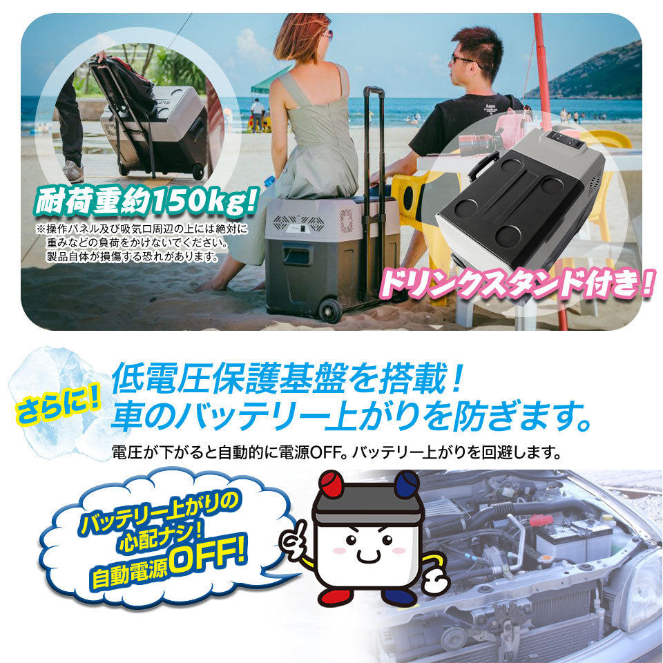 車載 冷蔵庫 冷凍庫 ポータブル 30L 12V 24V クーラーボックス 保冷 2WAY電源 静音 車中泊 釣り アウトドア キャンプ スポーツ 防災 BBQ