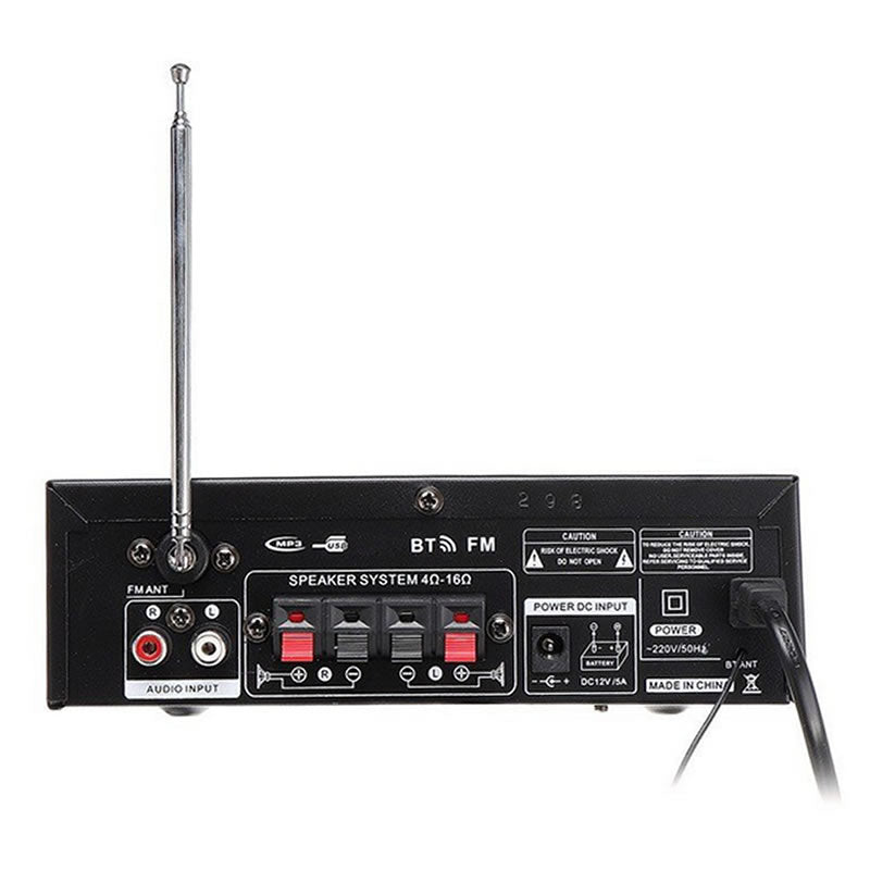 デジタルアンプ オーディオアン プ 最大出力600W USB SD Blutoot h HiFi マイク対応 ハイパワー 高音質 重低音調整 リモコン 12V -5Aアダプタ