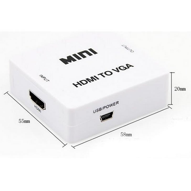 HDMI から VGA へ変換 コンバー ター 変換アダプタ HDMI信号をVG A出力信号に変換
