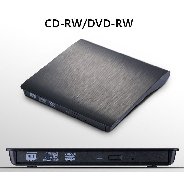 ポータブル外付けドライブ USB3.0 DVD±RW CD-RW 光学式 流線型 Window/Linux/Mac OS対応 超スリム