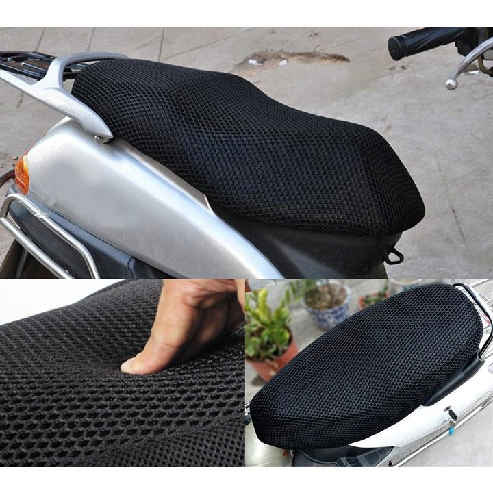 バイク用 シートカバー メッシュ 座り心地抜群 汎用 簡単取り付 け 通気抜群 原付/スクーター用