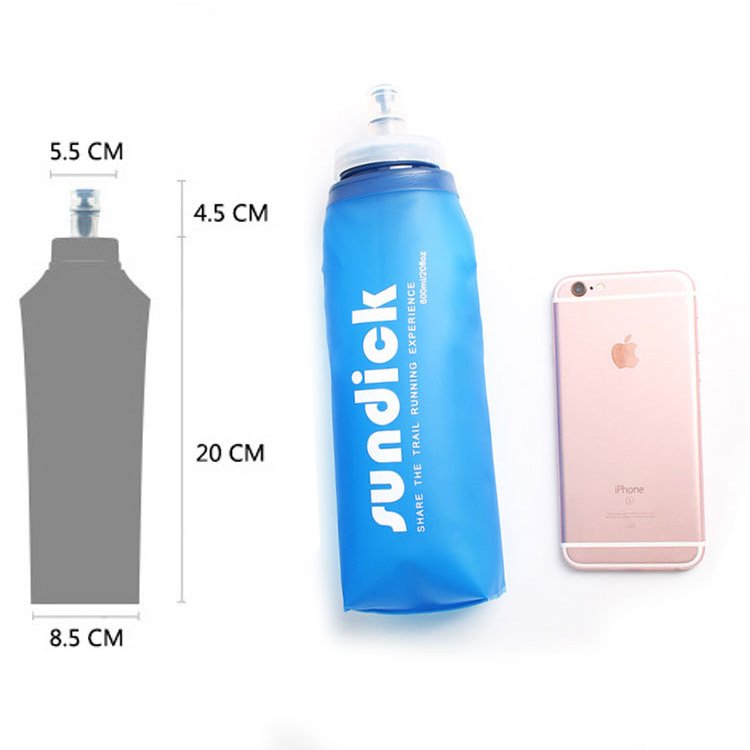 ハイドレーションボトル 水筒 折 りたたみ TPUウォーターボトル 大容量600ml 携帯 収納簡単 TPU 登山 ジムに 熱中症対策
