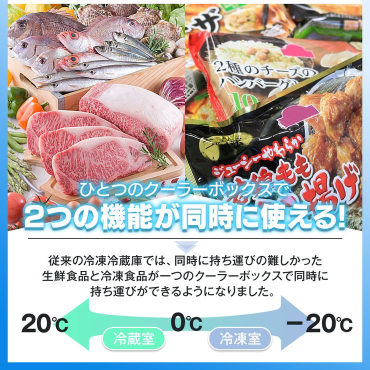 ポータブル冷蔵庫 車載冷蔵庫 冷蔵庫 冷凍庫 保冷庫 40L 大容量 12V 24V 大型 クーラーボックス 車中泊 釣り アウトドア キャンプ