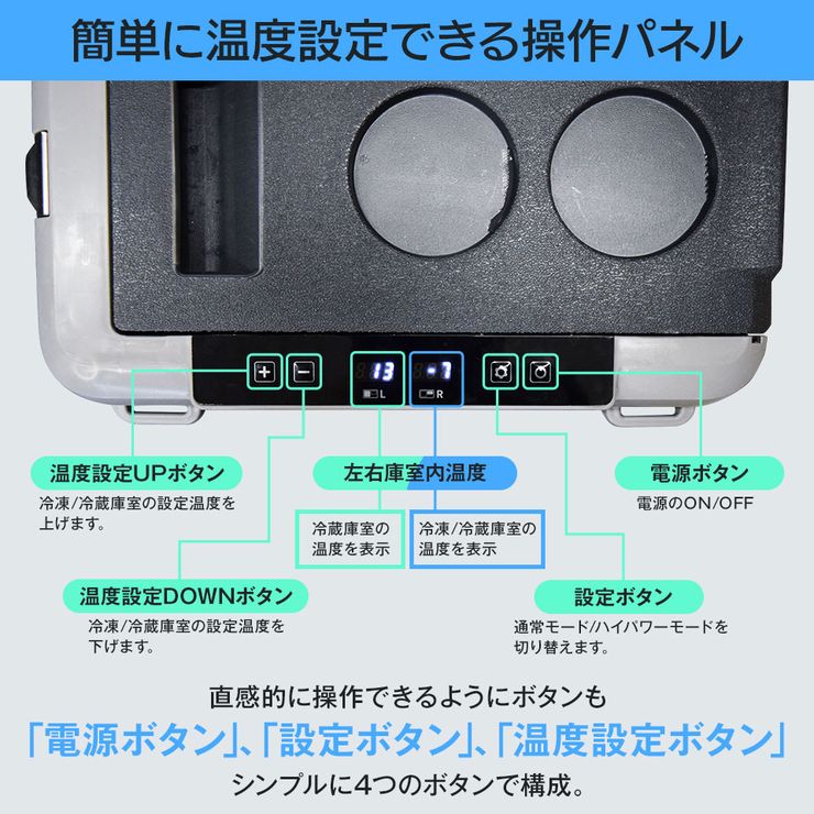 ポータブル冷蔵庫 車載冷蔵庫 冷蔵庫 冷凍庫 保冷庫 40L 大容量 12V 24V 大型 クーラーボックス 車中泊 釣り アウトドア キャンプ