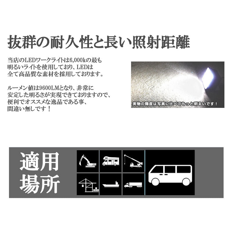 LEDライト LED作業灯 LEDワークライト 80W 作業灯 ハイパワー 狭角 1個